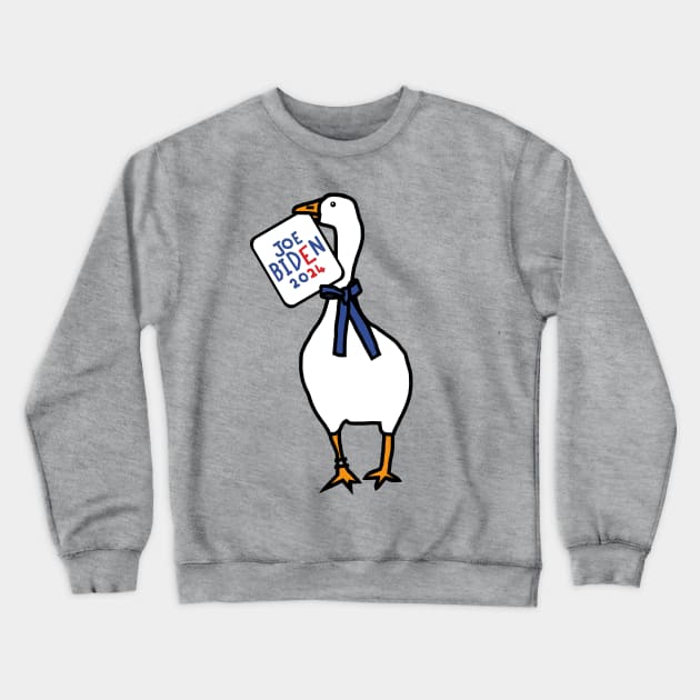 White Goose with Joe Biden 2024 Sign Crewneck Sweatshirt by ellenhenryart